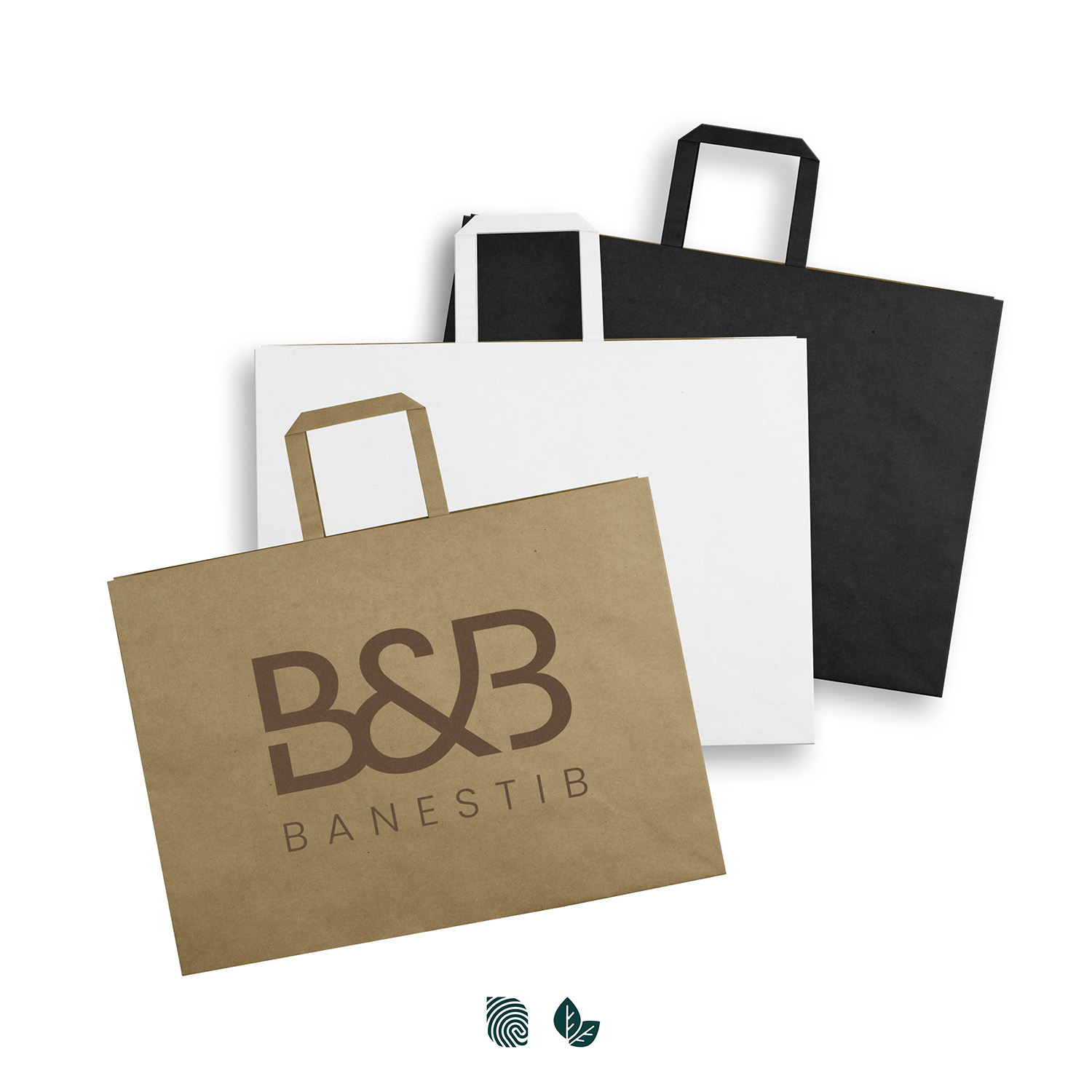 Extra Large Flat Handle Paper Bag Landscape — Impact Aware