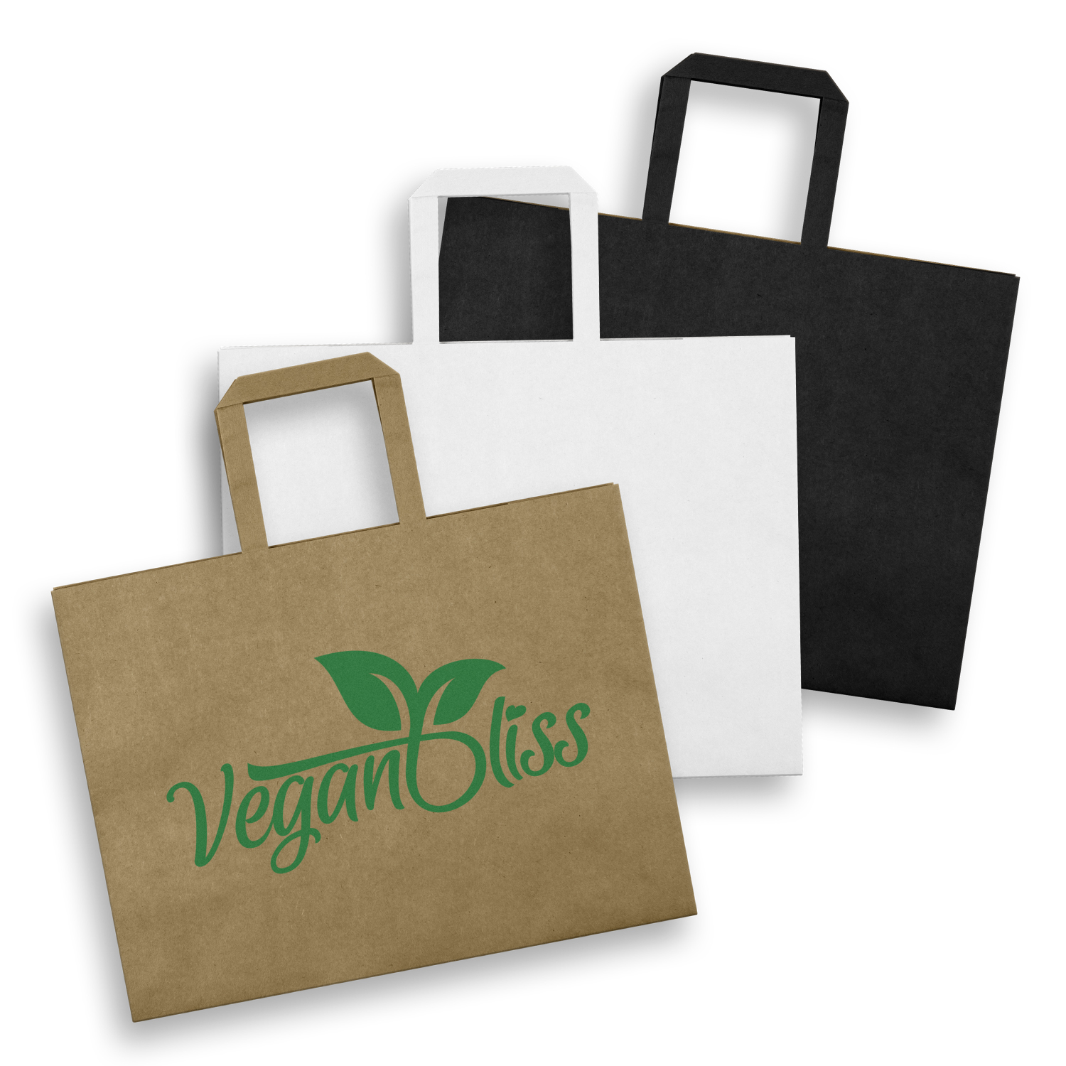 Large Flat Handle Paper Bag Landscape — Main