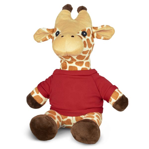 Giraffe Plush Toy — Red