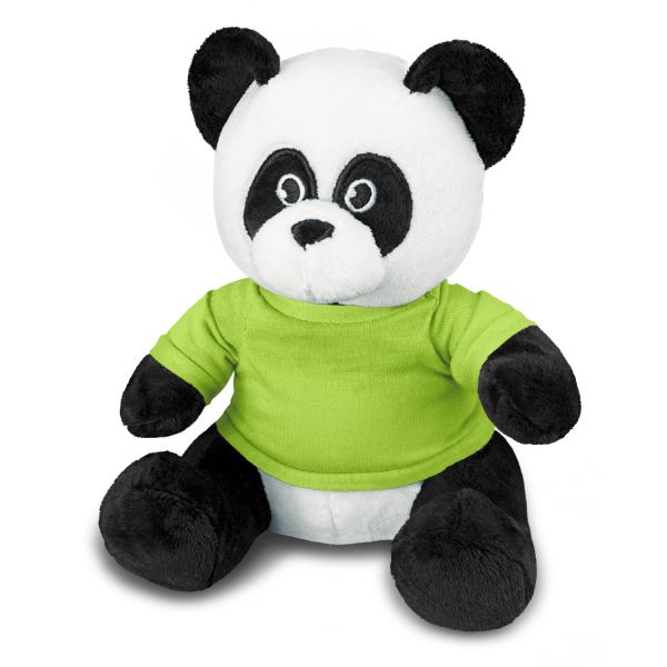 Panda Plush Toy — Bright Green