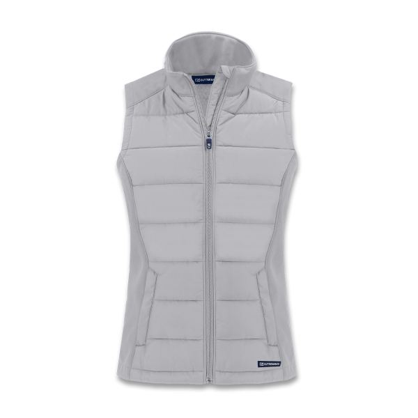 Cutter & Buck Evoke Womens Hybrid Vest — Concrete