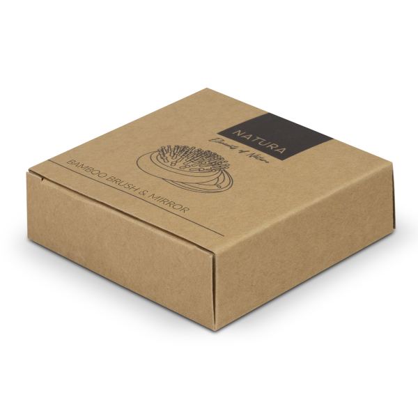 NATURA Bamboo Brush and Mirror — Gift Box