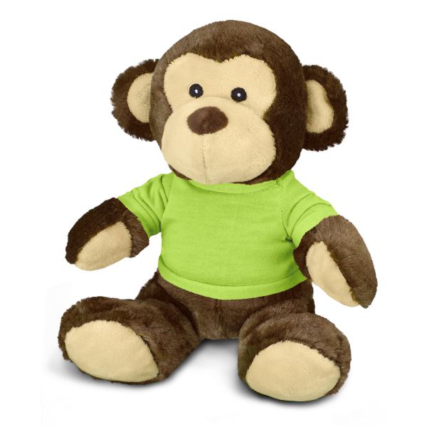 Monkey Plush Toy — Bright Green
