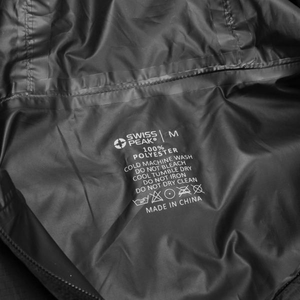 Swiss Peak Urban Unisex Windbreaker — Care Label