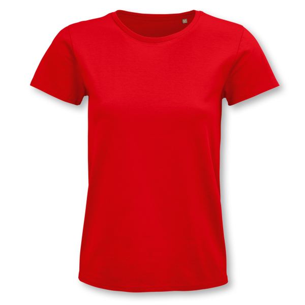 SOLS Pioneer Womens Organic T-Shirt — Red