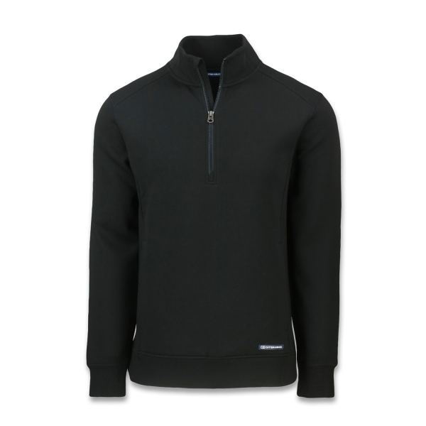 Cutter & Buck Roam Mens Half Zip Jacket — Black