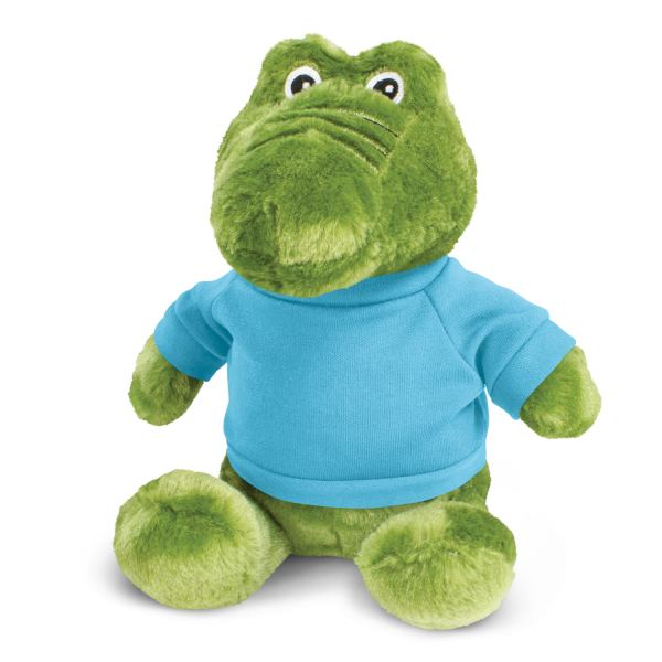 Crocodile Plush Toy — Light Blue