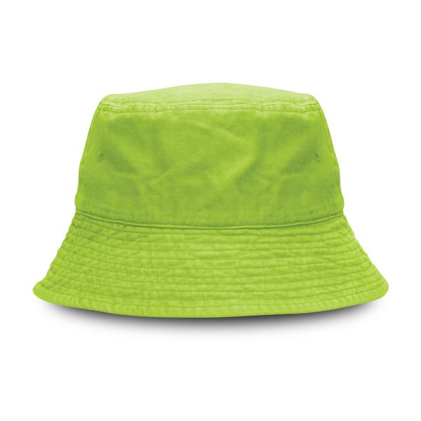 Bondi Washed Bucket Hat — Bright Green