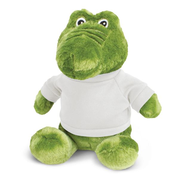 Crocodile Plush Toy — White
