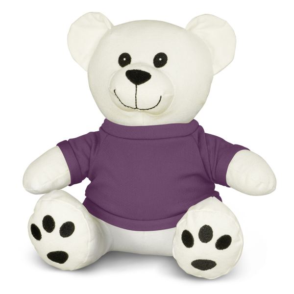 Cotton Bear Plush Toy — Purple