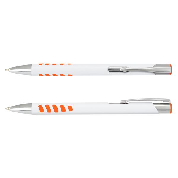 Panama Grip Pen - White Barrel — White/Orange
