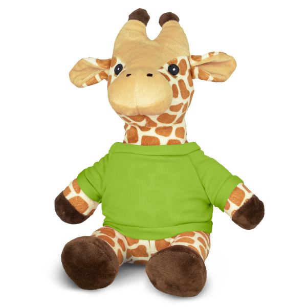 Giraffe Plush Toy — Bright Green