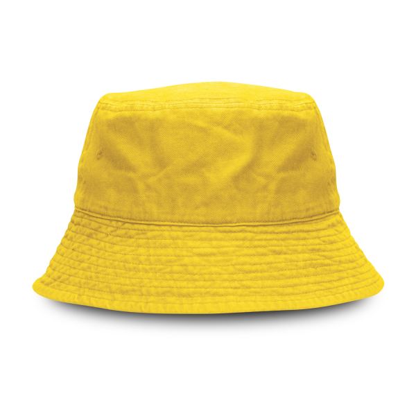 Bondi Washed Bucket Hat — Yellow