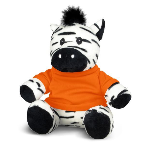 Zebra Plush Toy — Orange