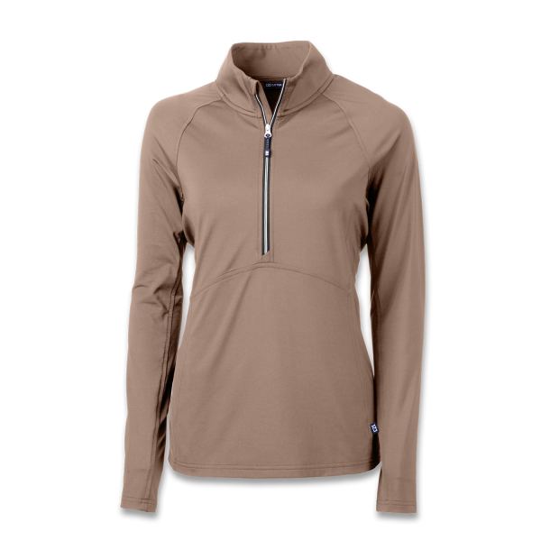 Cutter & Buck Adapt Womens Half Zip — Mushroom