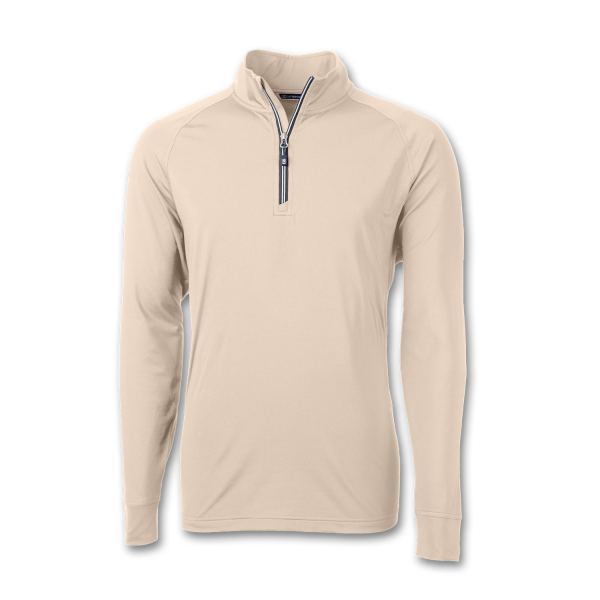 Cutter & Buck Adapt Mens Half Zip — Wheat