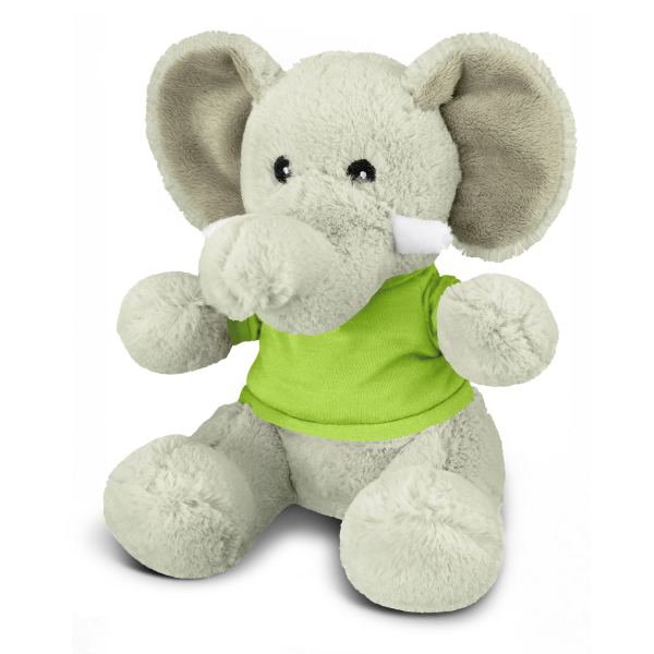 Elephant Plush Toy — Bright Green