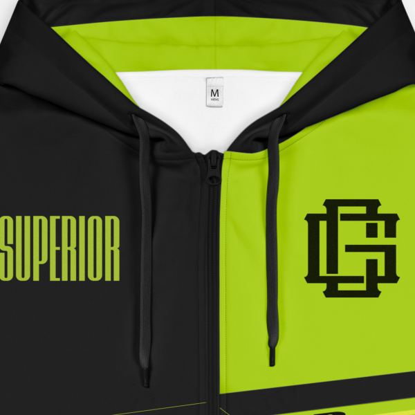 Custom Mens Active Zipped Hoodie — Drawstring