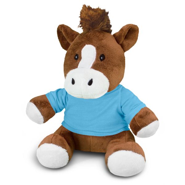 Horse Plush Toy — Light Blue