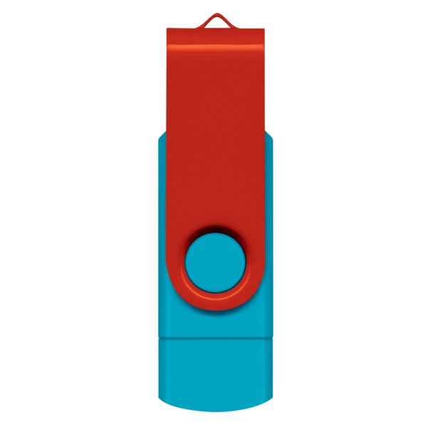 Helix 8GB Dual Flash Drive — Red