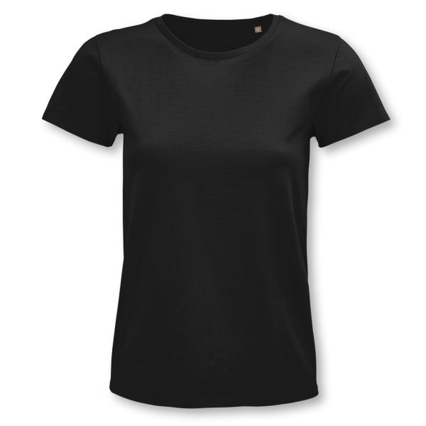 SOLS Pioneer Womens Organic T-Shirt — Deep Black