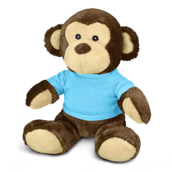 Monkey Plush Toy — Light Blue