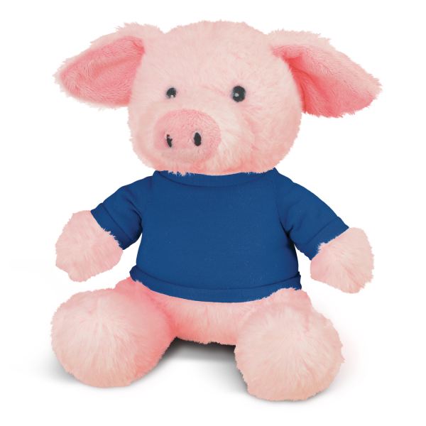 Pig Plush Toy — Dark Blue