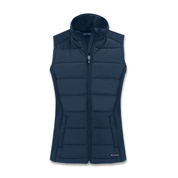 Cutter & Buck Evoke Womens Hybrid Vest — Navy Blue