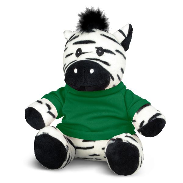Zebra Plush Toy — Dark Green