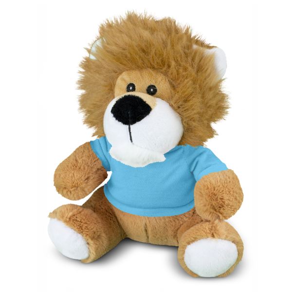 Lion Plush Toy — Light Blue