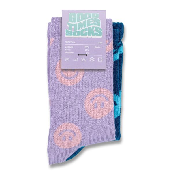 Pixel Knitted Bamboo Crew Socks - Set of 2 — Custom Card Back
