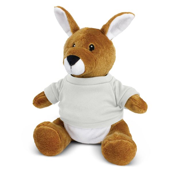 Kangaroo Plush Toy — White