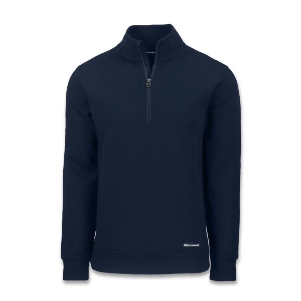 Cutter & Buck Roam Mens Half Zip Jacket — Navy Blue