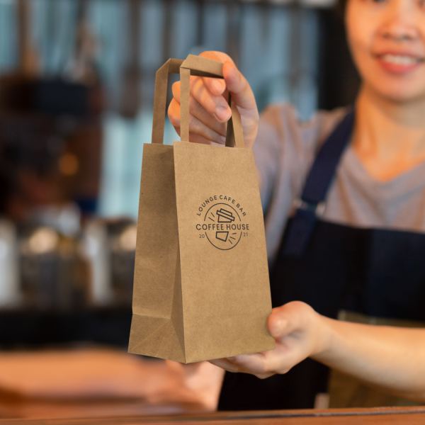 Small Flat Handle Paper Bag Portrait — Feature