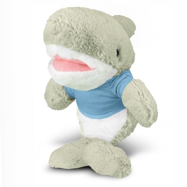 Shark Plush Toy — Light Blue