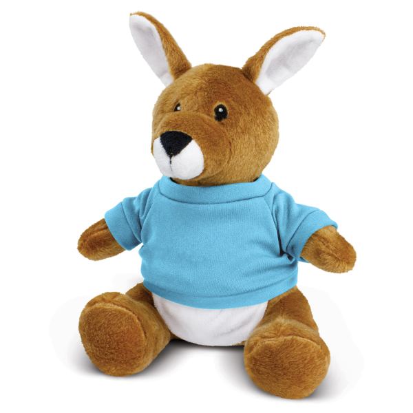 Kangaroo Plush Toy — Light Blue