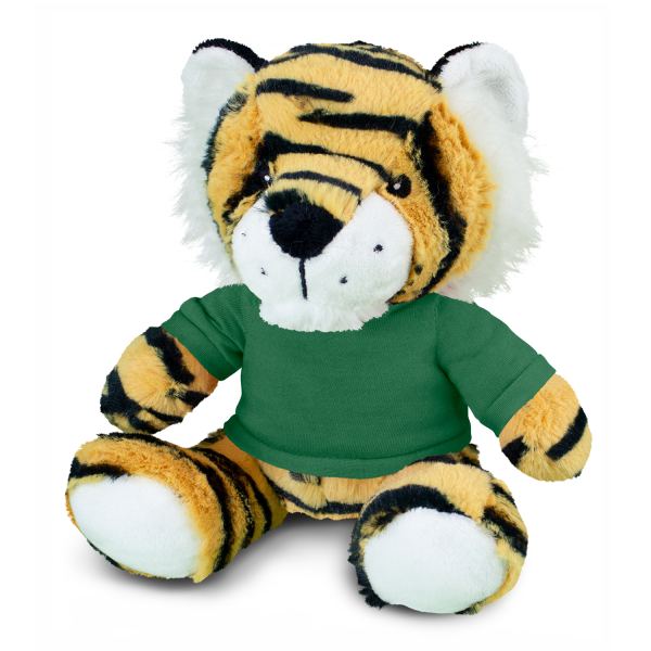 Tiger Plush Toy — Dark Green