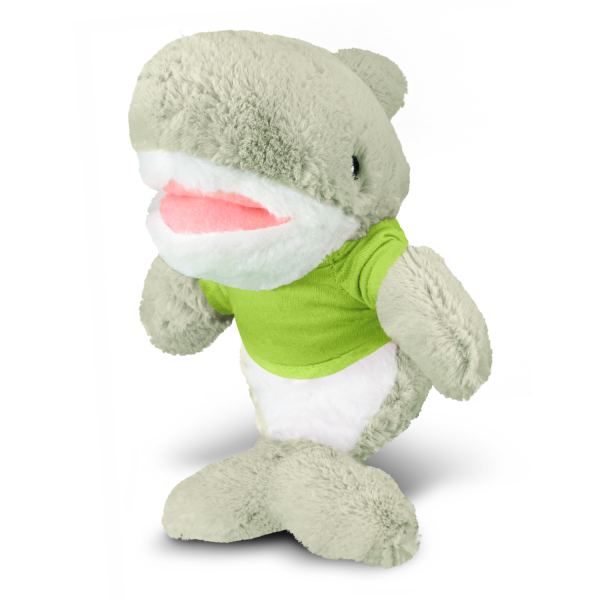 Shark Plush Toy — Bright Green