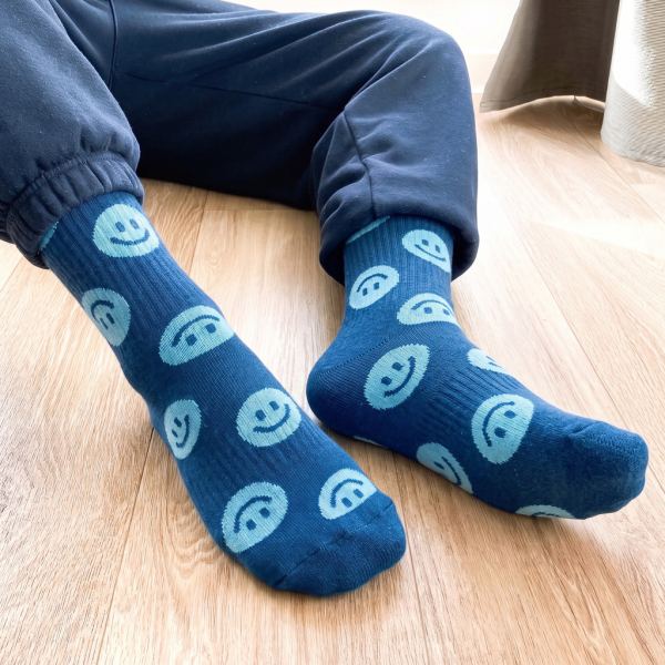 Pixel Knitted Bamboo Crew Socks - Set of 2 — Feature