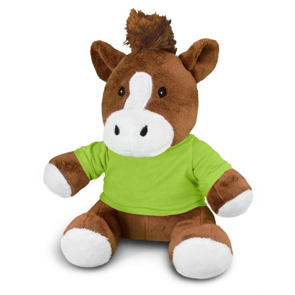 Horse Plush Toy — Bright Green