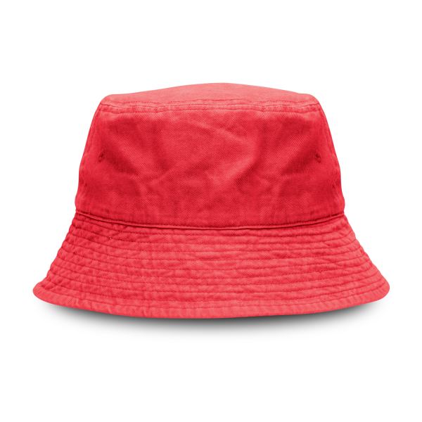 Bondi Washed Bucket Hat — Red