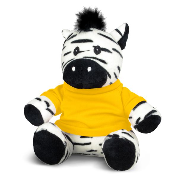 Zebra Plush Toy — Yellow