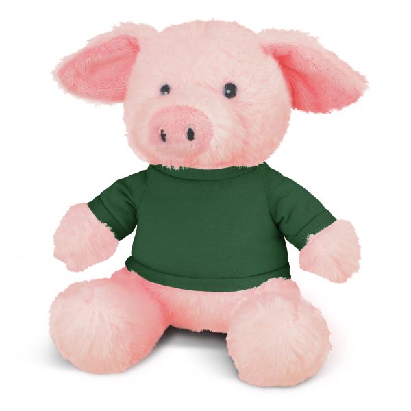 Pig Plush Toy — Dark Green