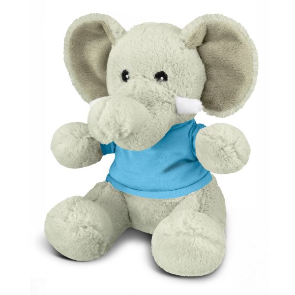 Elephant Plush Toy — Light Blue