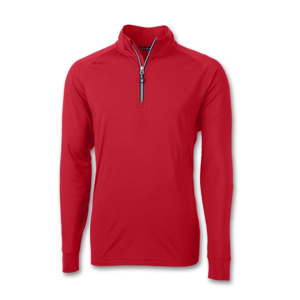 Cutter & Buck Adapt Mens Half Zip — Red