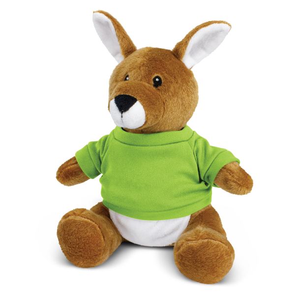 Kangaroo Plush Toy — Bright Green