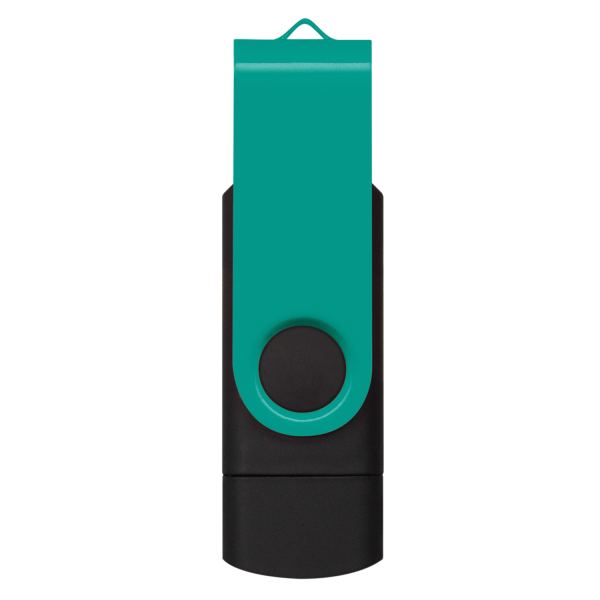 Helix 8GB Dual Flash Drive — Teal