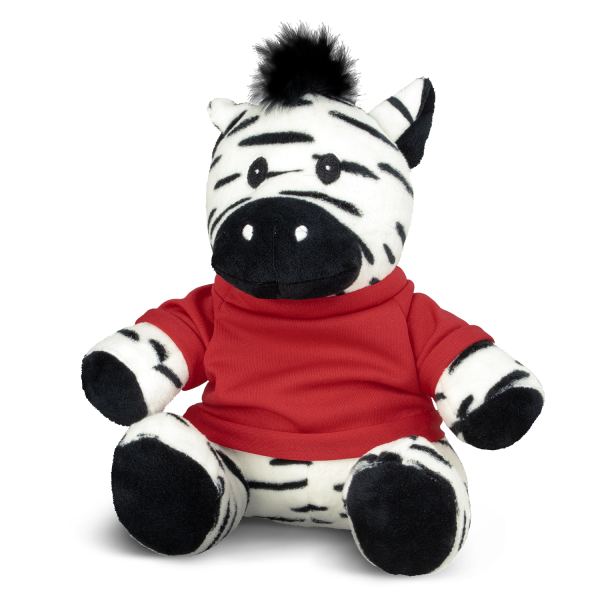 Zebra Plush Toy — Red