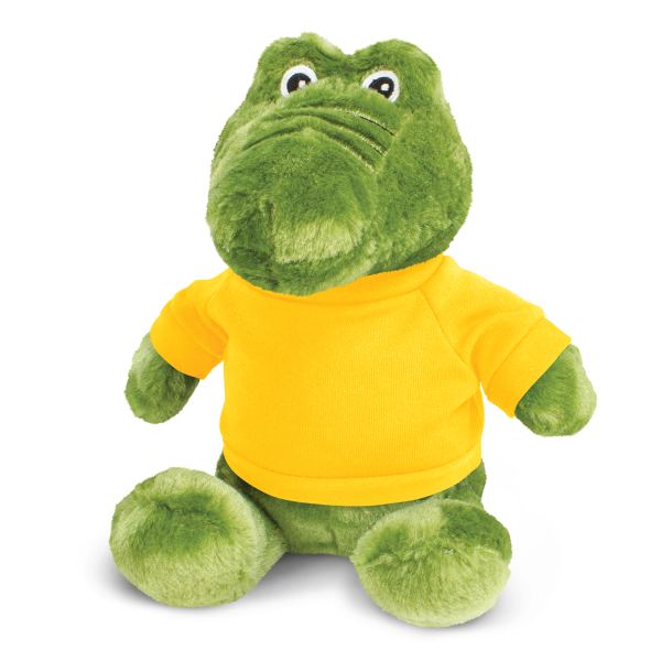 Crocodile Plush Toy — Yellow